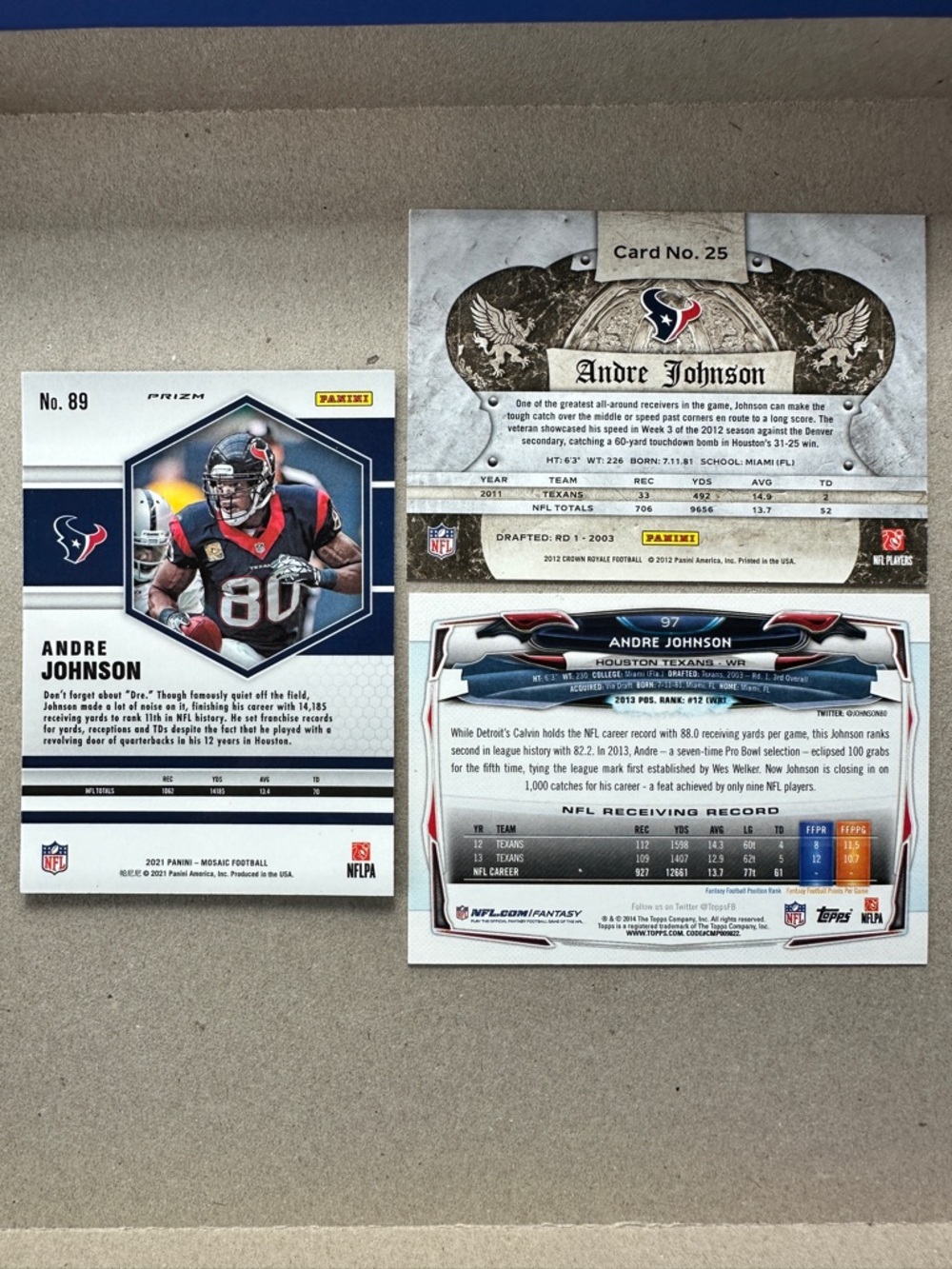 Texans Nico Collins/Andre Johnson/Tank Dell & CJ Stroud/Marks Rookies lot of 17 - Picture 5 of 15